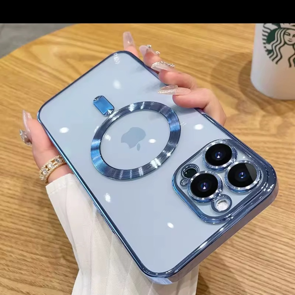 FOR IPHONE 16 PRO MAX
Light Blue iPhone Case with CameRa Protector